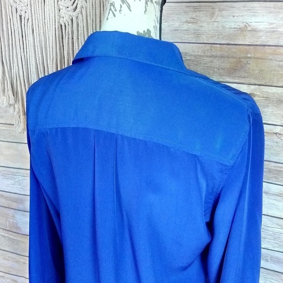 Revolve | Central Park West Cobalt Button Up Shirt - Picture 7 of 9